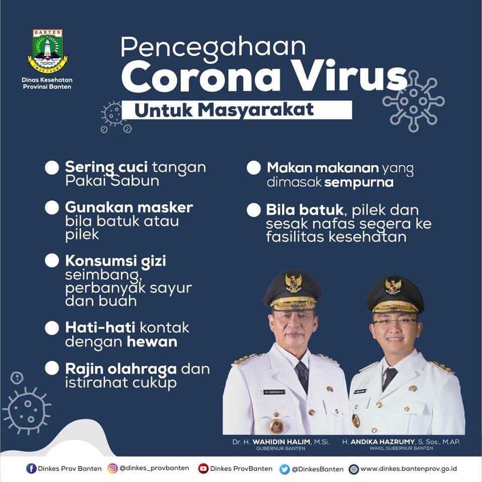 Gubernur WH: Banten Sudah Antisipasi Penyakit Virus Corona Sejak Bulan Lalu