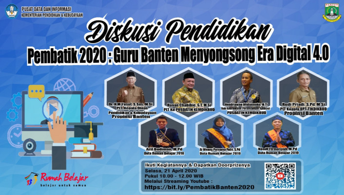 Dindikbud Banten Gelar Diskusi PembaTIK 2020 Via Streaming Youtube