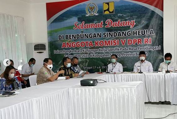 Wagub Dampingi Kunker Komisi V DPR RI ke Bendungan Sindang Heula