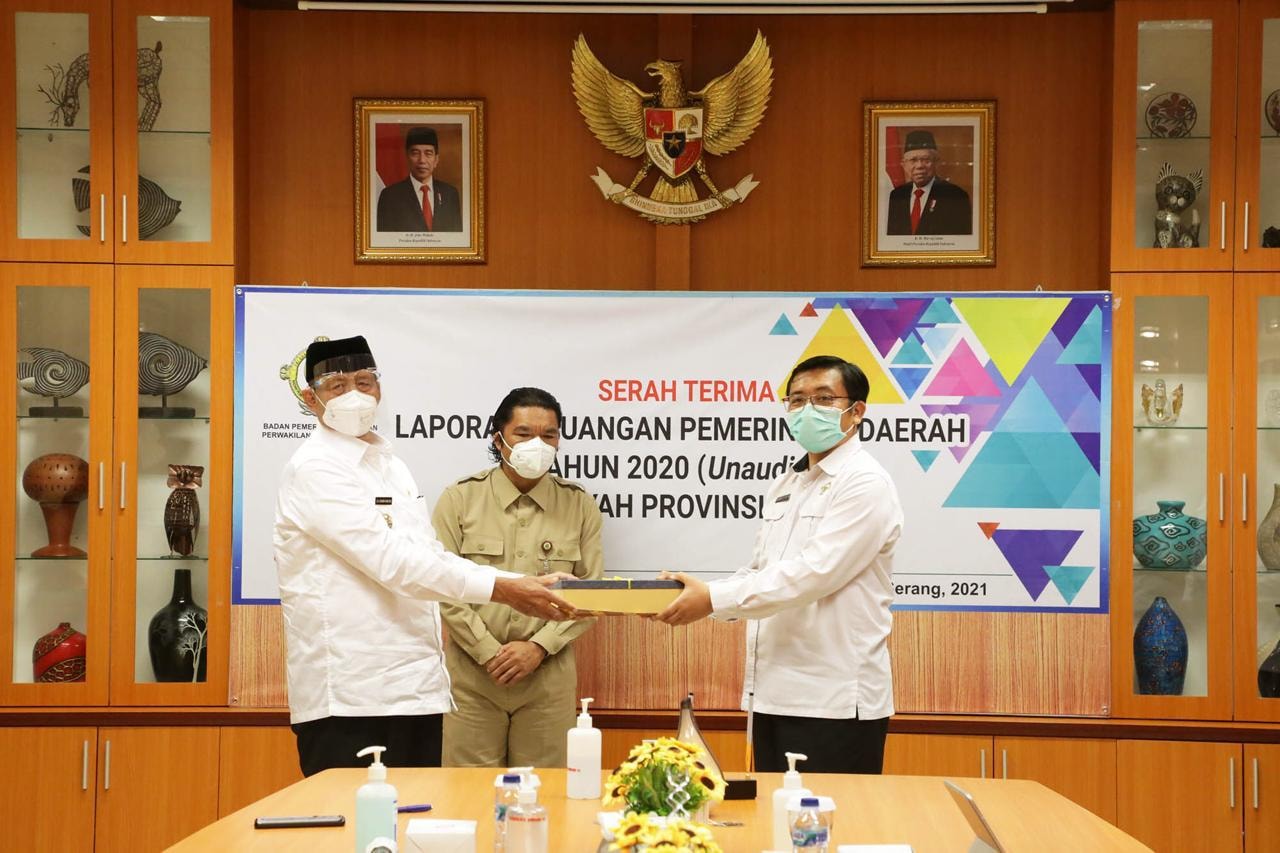 Penyerahan LKPD Provinsi Banten Tahun 2020 Tercepat se-Indonesia