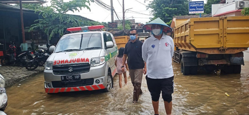 Gubernur Banten Tinjau Lokasi Banjir Tangerang