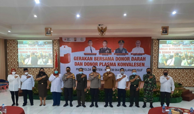 Wagub Banten Apresiasi Gerakan Donor Darah oleh PMI, Polda & Korem 064 MY