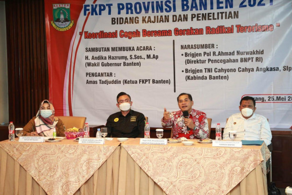 Wagub Andika Minta FKPT Banten Waspadai Penyebaran Radikalisme di Medsos