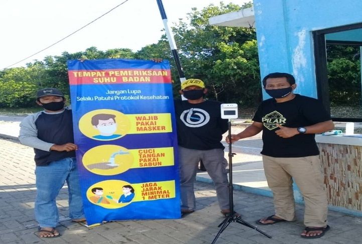 Cegah Covid-19, Pengelola Wisata Pantai Bagedur Kabupaten Lebak Perketat Pemeriksaan Pengunjung