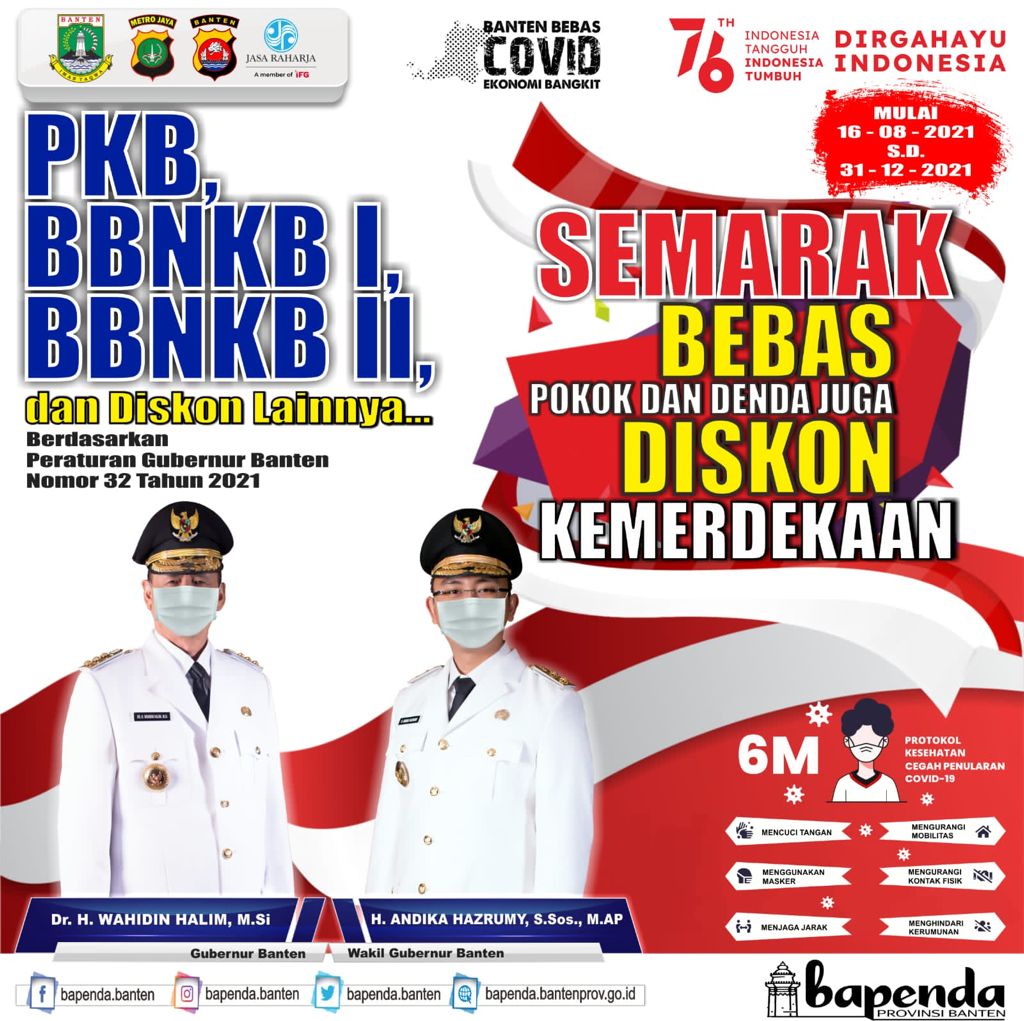 Semarak Bebas Denda dan Diskon Kemerdekaan PKB, BNKB I dan BBNKB II