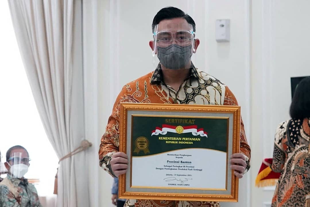 Provinsi Banten Peringkat 3 Nasional Peningkatan Produktifitas Padi 2019/2020