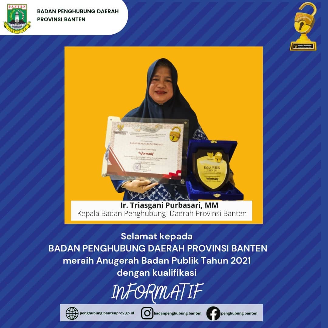 Badan Penghubung Daerah Provinsi Banten kembali  meraih Anugerah Badan Publik.