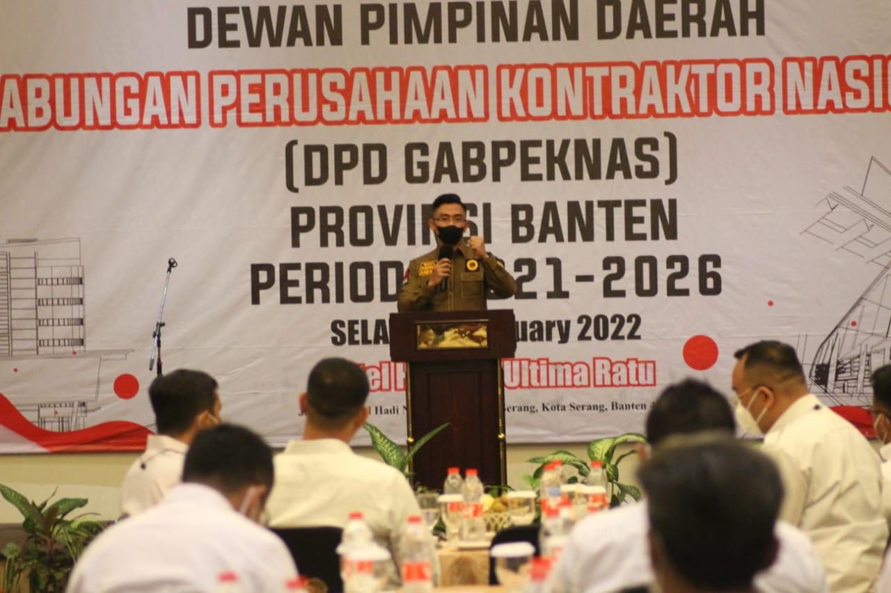 Hadiri Pelantikan Gabpeknas Banten, Wagub: Pemprov Fokus Kembali Kejar Target RPJMD