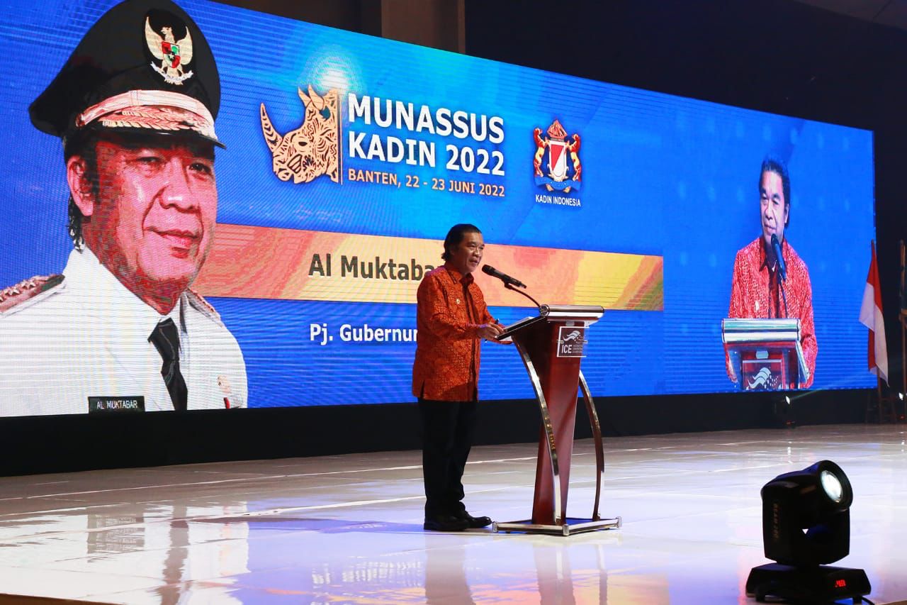 Munas Khusus KADIN, Pj Gubernur Al Muktabar Promosikan Keunggulan Provinsi Banten Untuk Berinvestasi