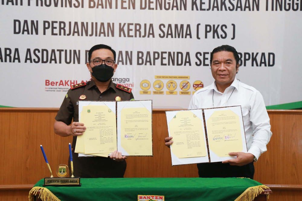 Pemprov Banten dan Kejati Banten Tandatangani Nota Kesepahaman Bidang Perdata dan Tata Usaha Negara