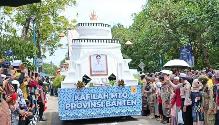 Kafilah Provinsi Banten Raih Juara 3 Pawai Ta'aruf MTQ XXIX Kalsel 2022