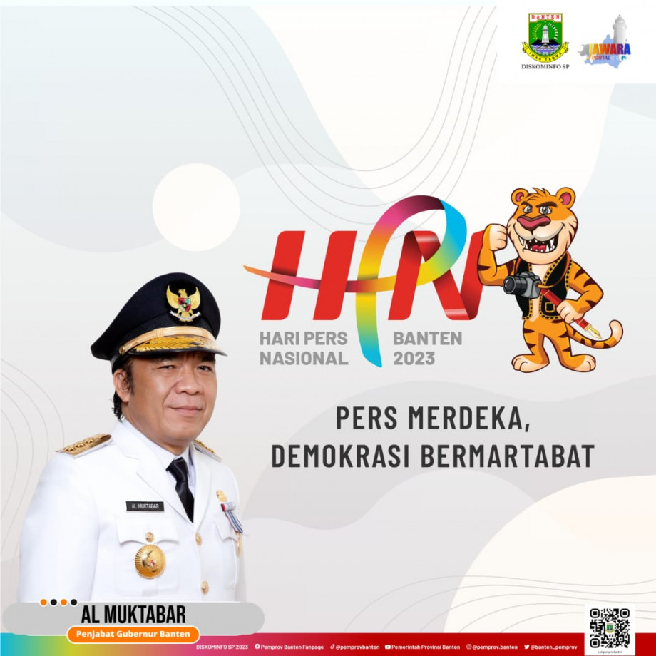 Pj Gubernur Banten Al Muktabar: Selamat Hari Pers Nasional 2023