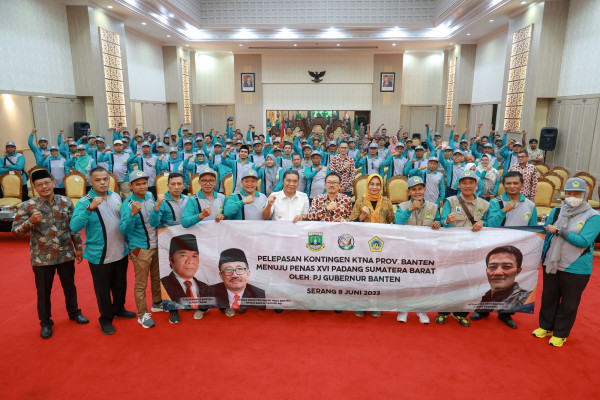 Pj Gubernur Al Muktabar Lepas Kontingen Penas KTNA 2023 Provinsi Banten