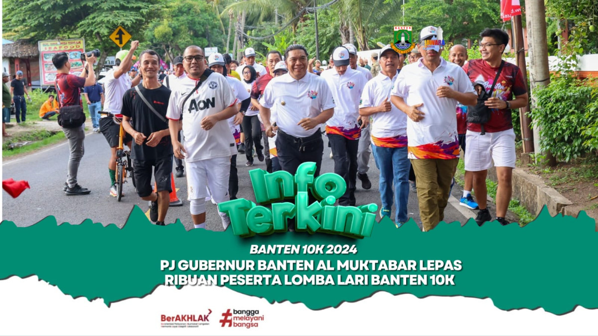 Pj Gubernur Al Muktabar Lepas Ribuan Peserta Lomba Lari Banten 10K