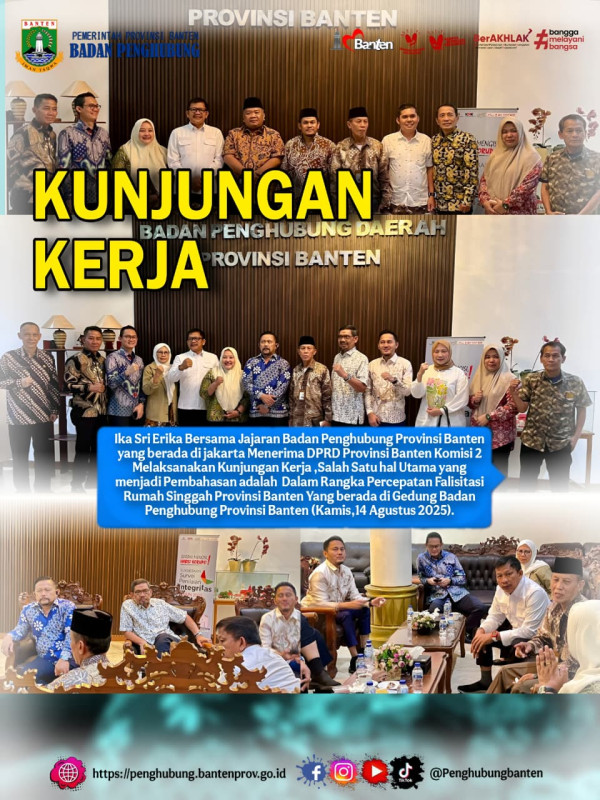 Menerima kunjungan Kerja Komisi II DPRD Provinsi Banten