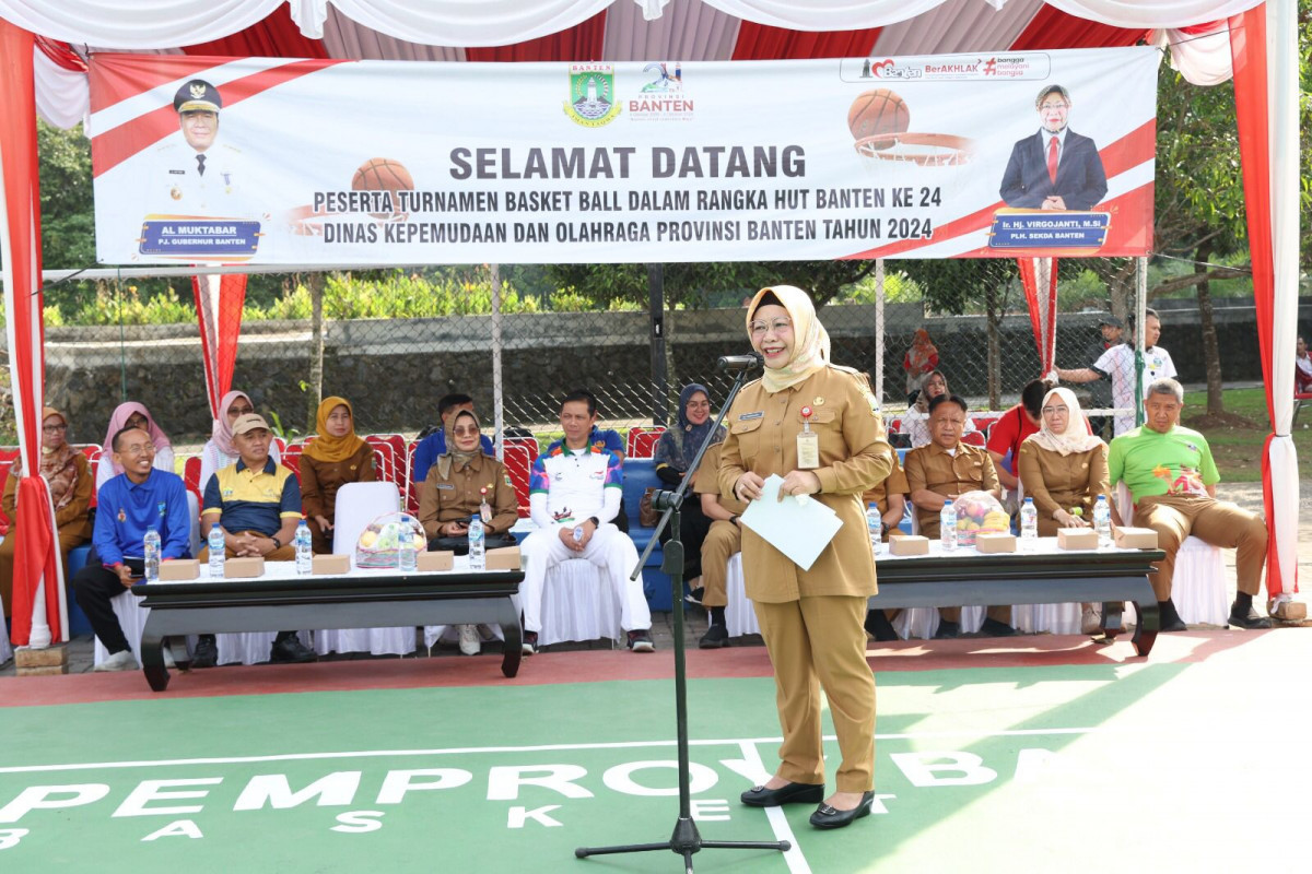 HUT ke-24 Provinsi Banten, Plh Sekda Virgojanti Buka Turnamen Bola Basket