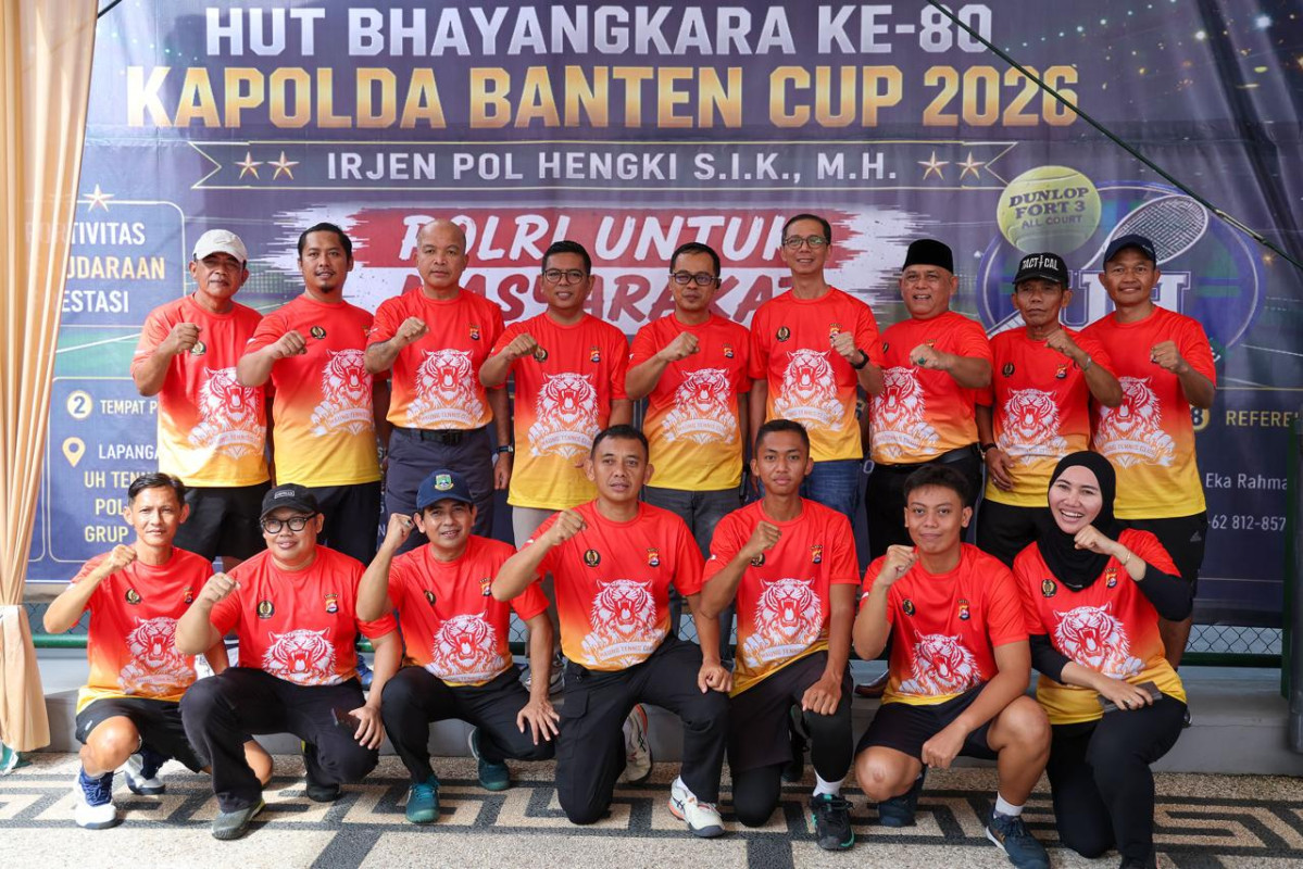 Gubernur Andra Soni Apresiasi Pembinaan Tenis Pengprov Pelti Banten dan Polda Banten, Ajak Sukseskan PON XXIII Tahun 2032