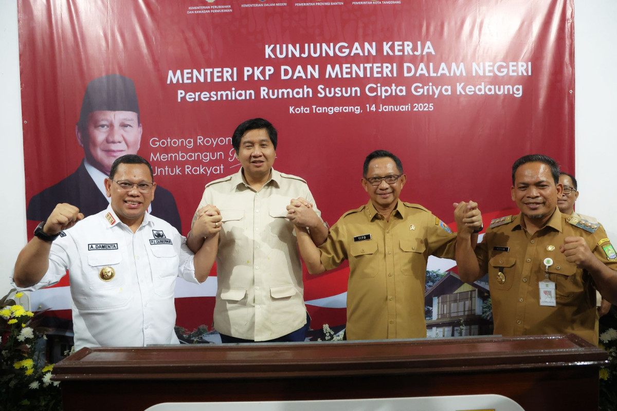 Pj Gubernur Banten Dampingi Mendagri dan Menteri PKP Kunker di Kota Tangerang