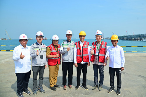 Pj Gubernur Banten Al Muktabar Al Muktabar Dampingi Presiden Jokowi Tinjau Pembangunan PT Lotte Chemical Indonesia