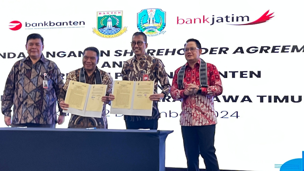 Pj Gubernur Al Muktabar Optimis Bank Banten Semakin Kuat, KUB dengan Bank Jatim Masuki SHA