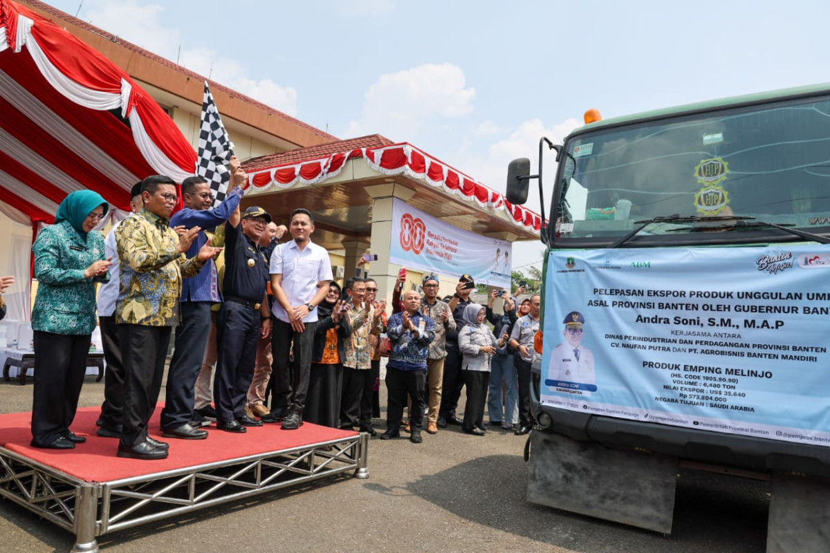 Lepas Ekspor Emping Melinjo, Gubernur Banten Andra Soni: Pemberdayaan Ekonomi Masyarakat Melalui Potensi Lokal