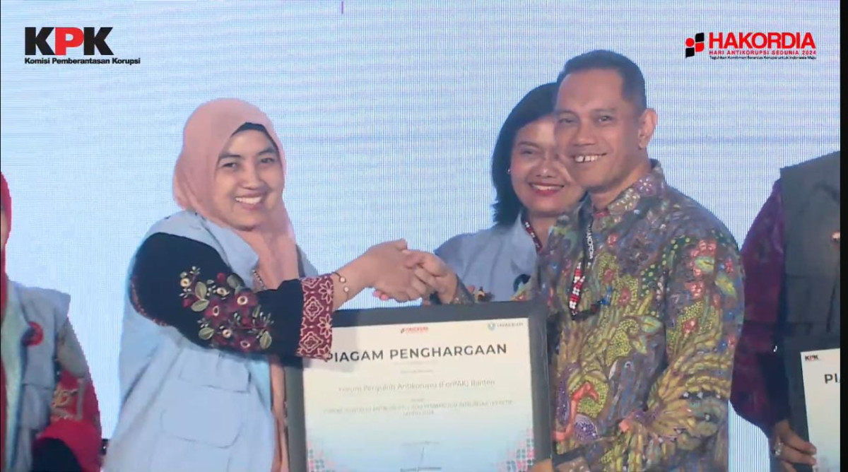 Hakordia 2024, Inspektorat Provinsi dan Forpak Provinsi Banten Raih Penghargaan KPK
