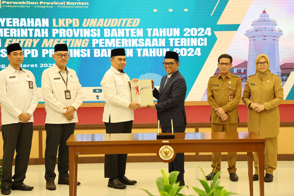 Gubernur Banten Serahkan LKPD "unaudited" Pemerintah Provinsi Banten TA 2024 ke BPK