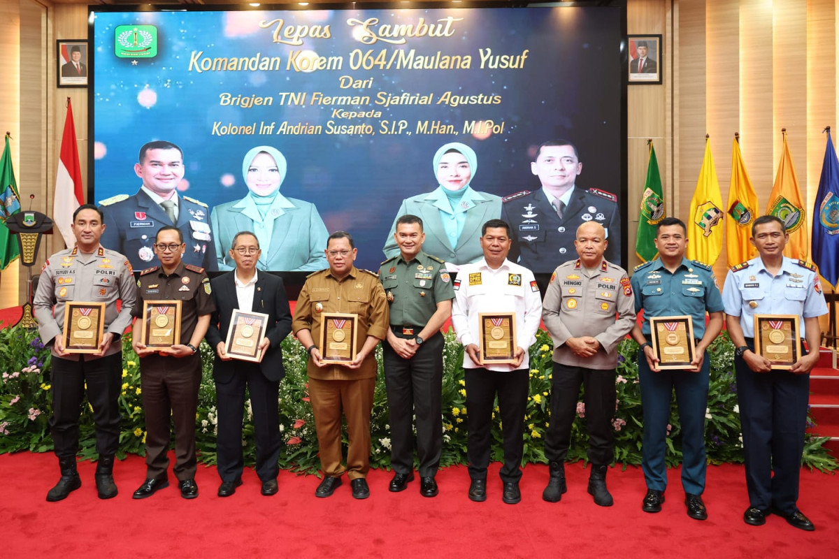 Lepas Sambut Komandan Korem O64 Maulana Yusuf, Pj Gubernur Banten: Kolaborasi TNI/Polri Hasilkan Output Luar Biasa