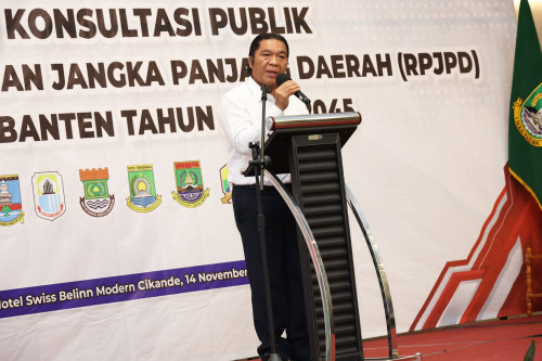 Pj Gubernur Al Muktabar Buka Forum Konsultasi Publik Rancangan Awal RPJPD Provinsi Banten 2025 - 2045