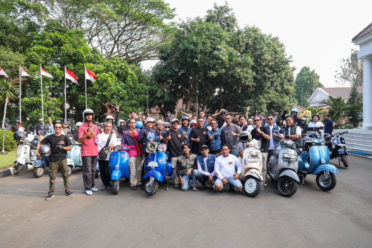 Naik Vespa Bersama SBB, Gubernur Andra Soni Ajak Komunitas Rawat Persatuan dan Promosikan Wisata Banten